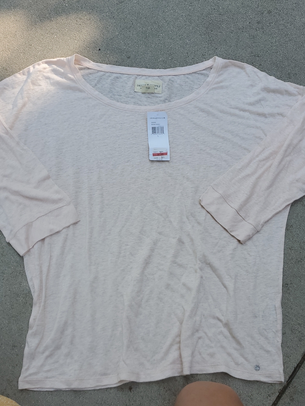 Denim & Supply Ralph Lauren Sundance Women’s Light Pink Scoop Neck Top
